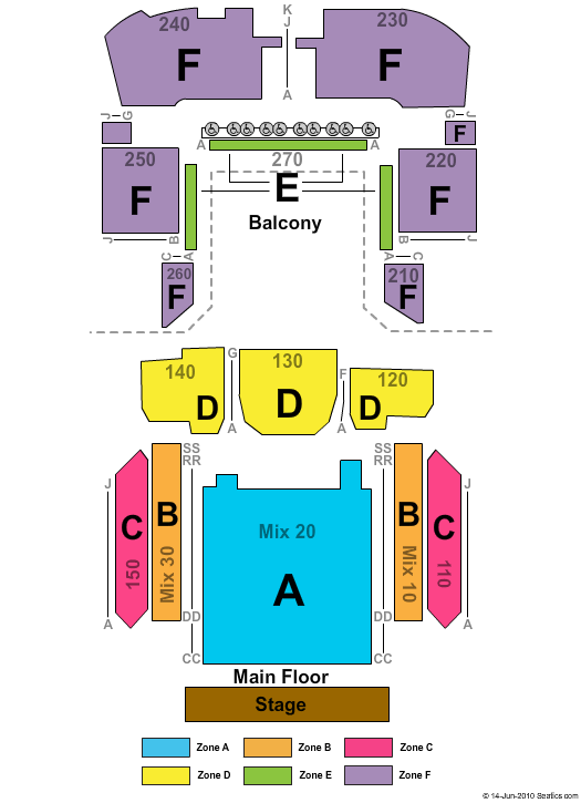 Motorcity Casino Hotel End Stage Zone Seating Chart